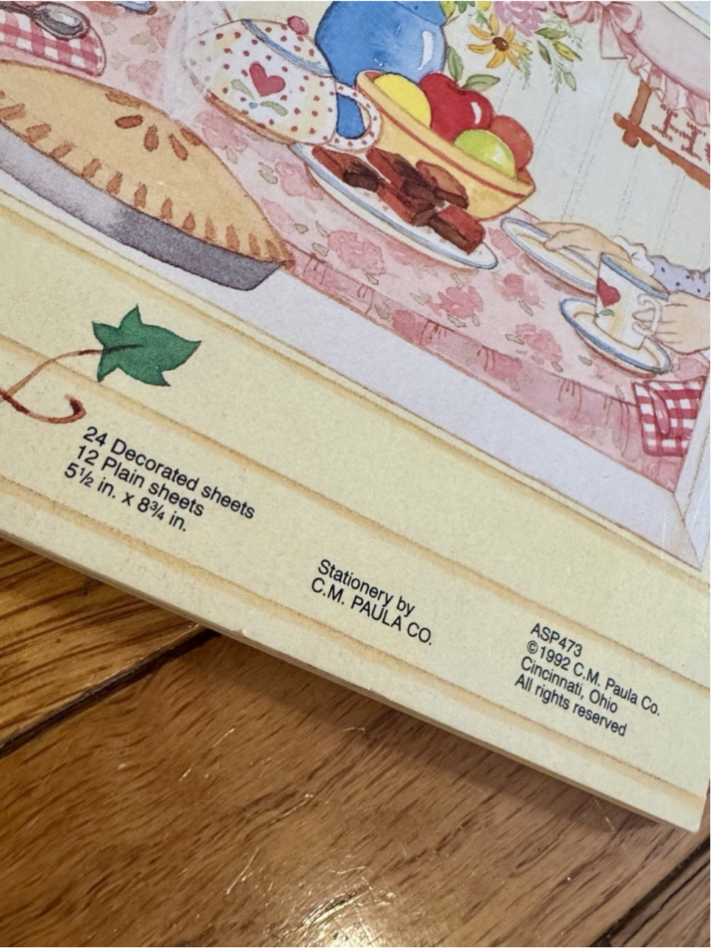 Vtg 1992 C.M. Paula Recipe For Friendship Stationary Writing Pad Notepad NOS NEW - Picture 3 of 10